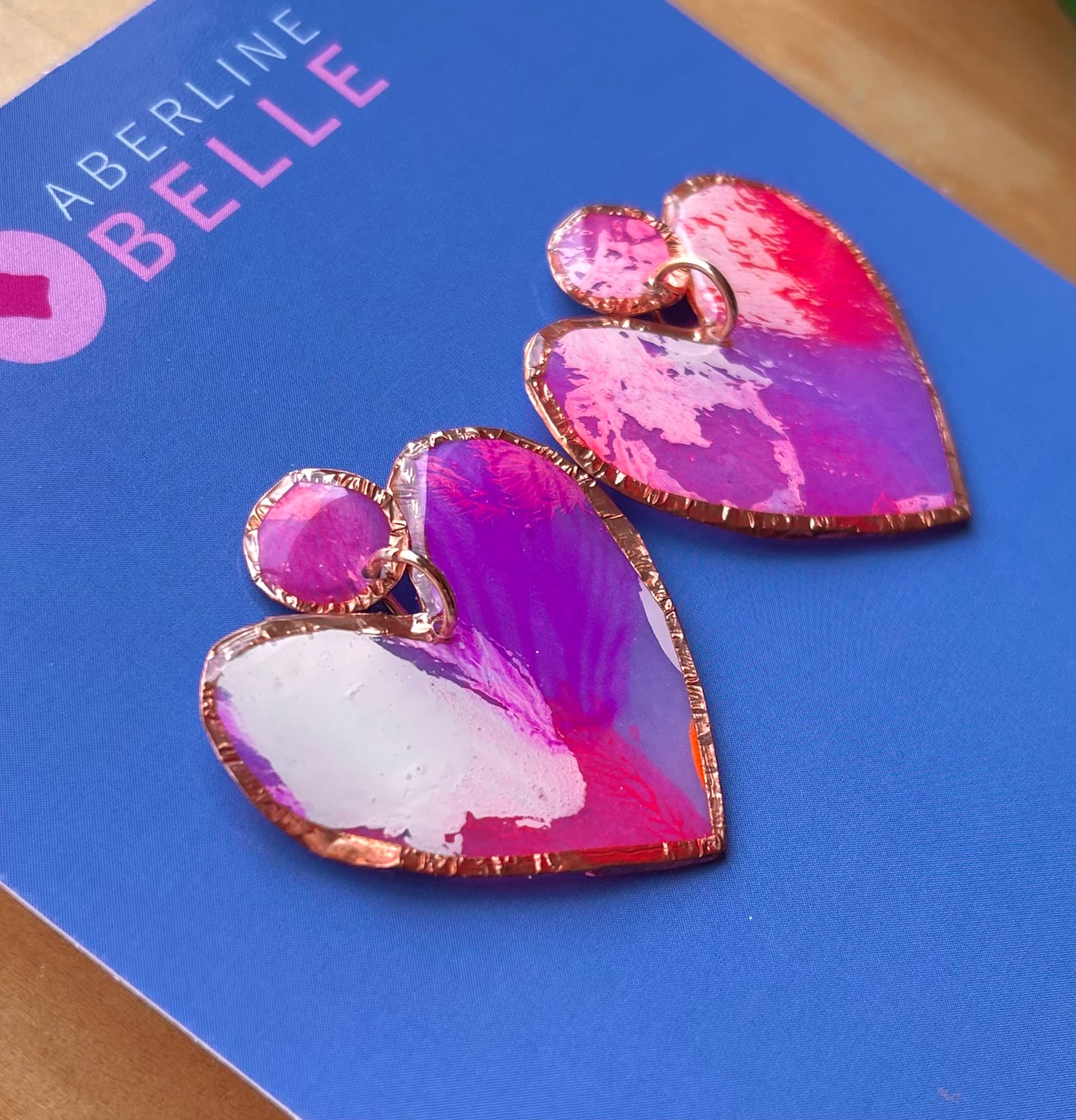 Feature Hearts Studs // Copper // 011