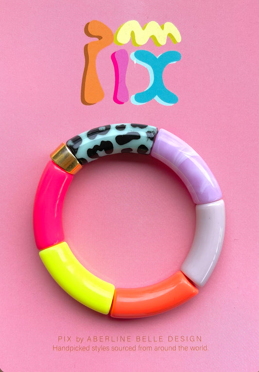 PIX // Charlie Bracelet // Mint Leopard