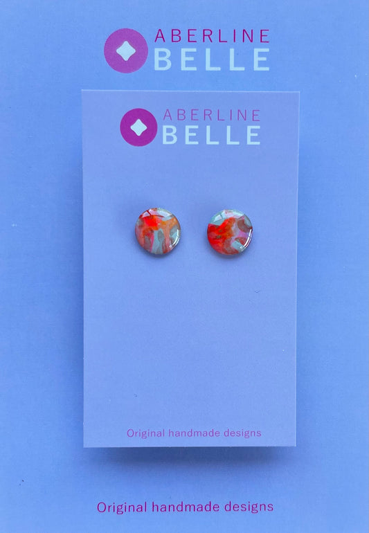 Round Stud // Belle // Flamingo Mirage // 014