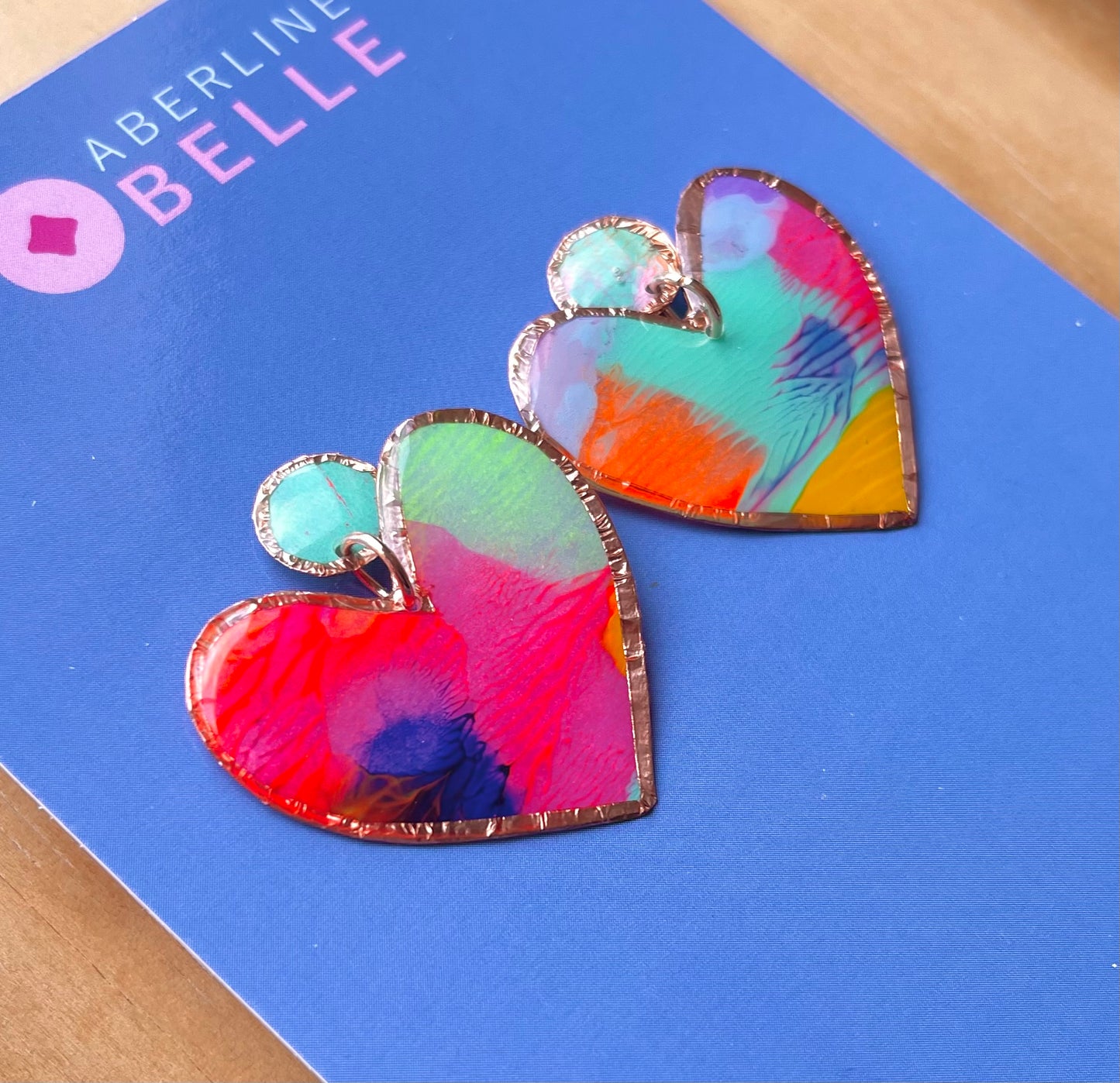 Feature Hearts Studs // Copper // 009
