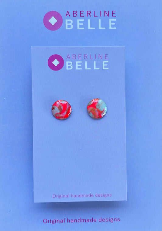 Round Stud // Belle // Flamingo Mirage // 016