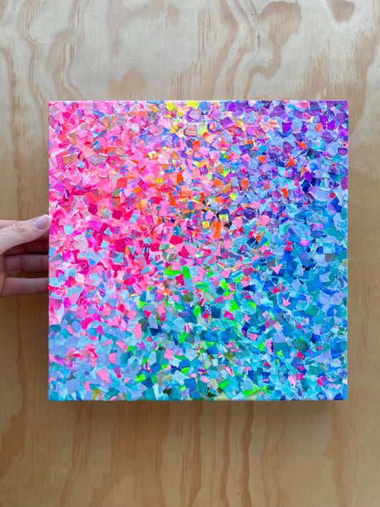 Wall Art // Recyled Original Artwork // CUBE