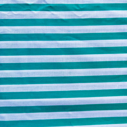 Teal Stripe // Poly/Cotton // 1.10m x 3m