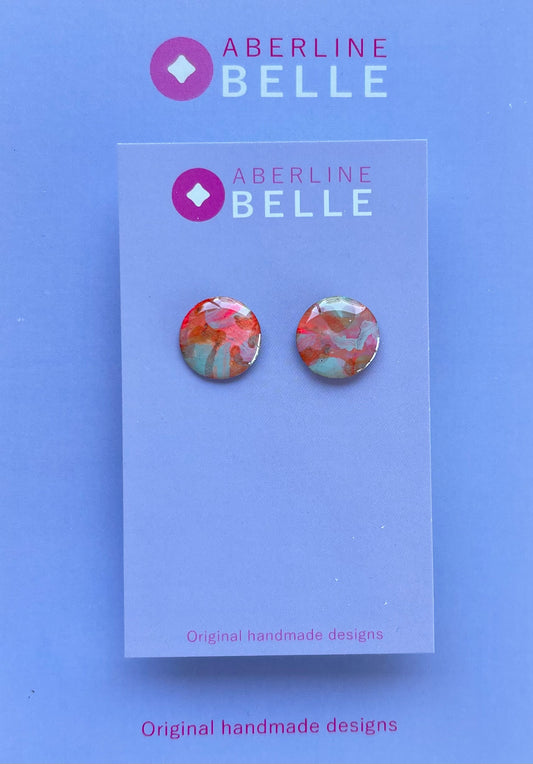 Round Stud // Belle // 15mm // Flamingo Mirage // 019