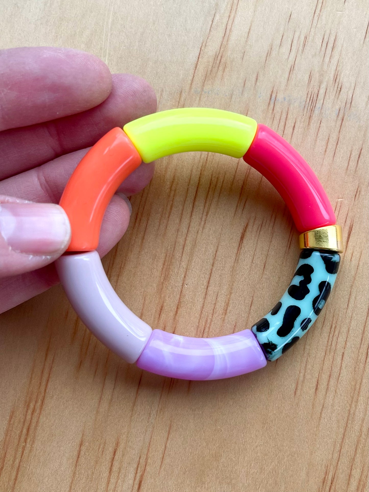 PIX // Charlie Bracelet // Mint Leopard