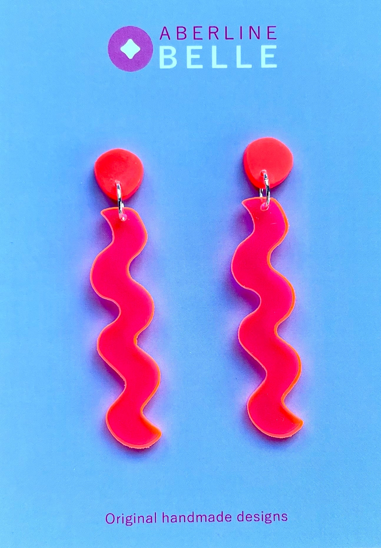 Ziggy // Acrylics // 001 Neon Pink Transparent, Neon Red Stud Tops