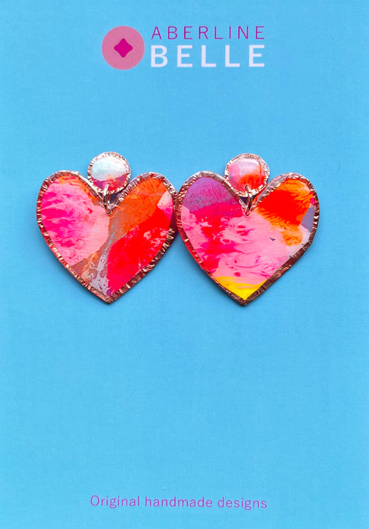 Feature Hearts Studs // Copper // 007