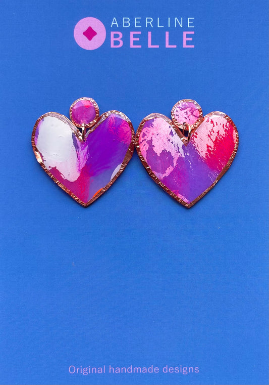 Feature Hearts Studs // Copper // 011