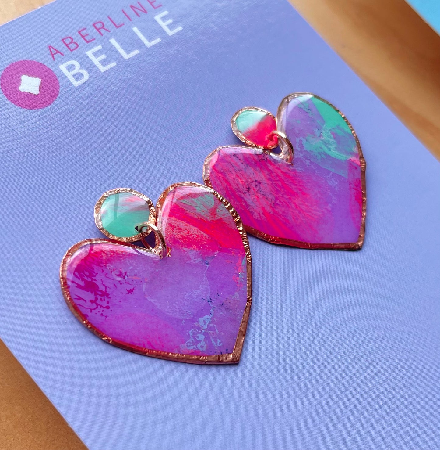 Feature Hearts Studs // Copper // 008