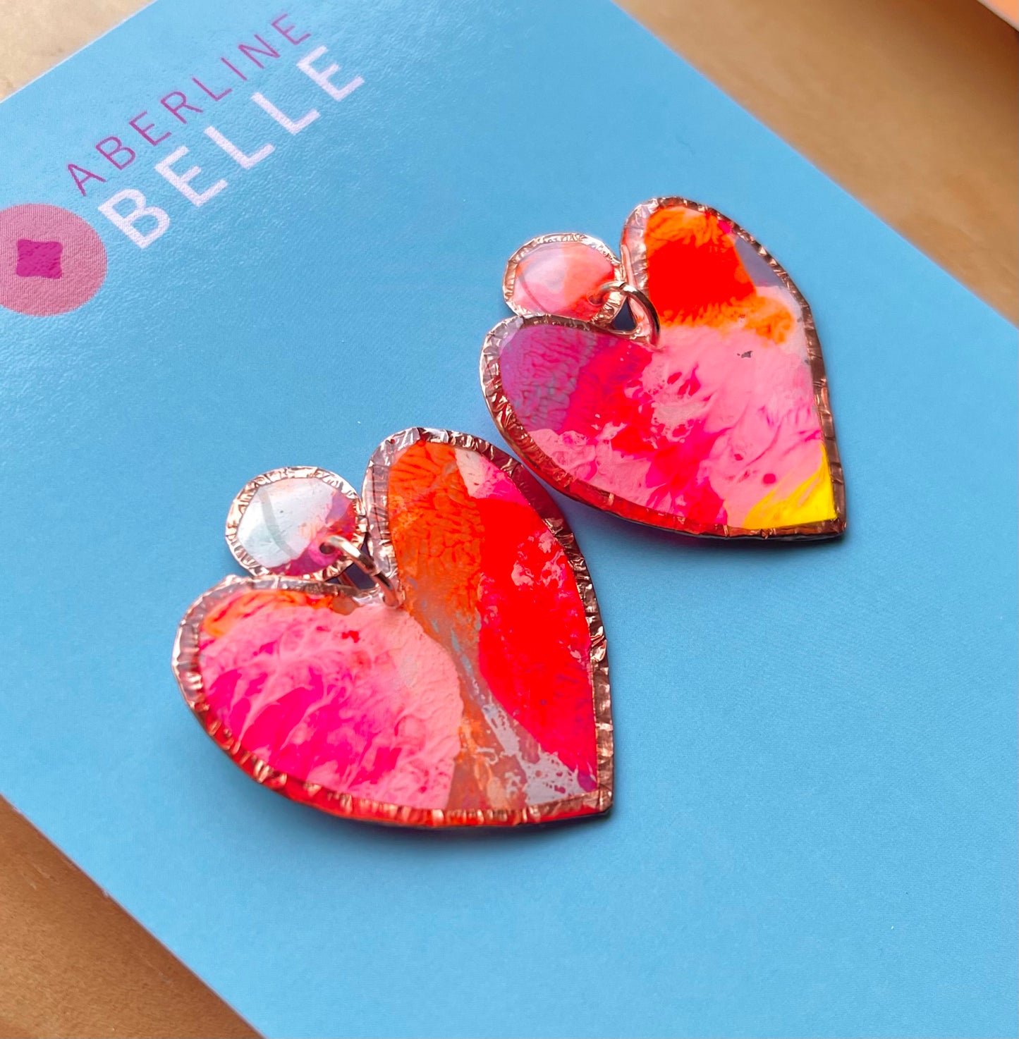 Feature Hearts Studs // Copper // 007