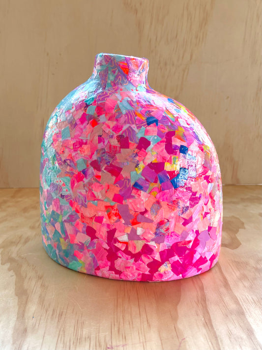 The Asymmetrical Vase // Recyled Original Artwork