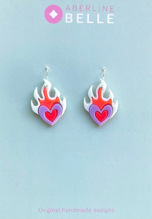 Burning Hearts // Acrylics // 001