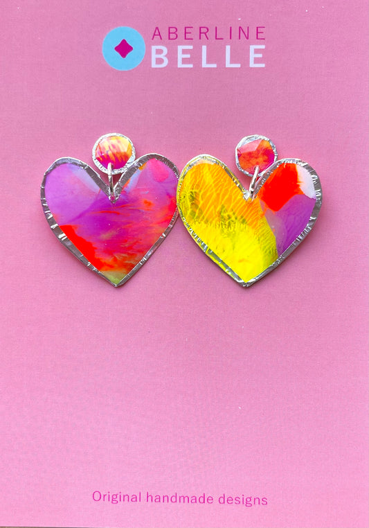Feature Hearts Studs // Silver // 002