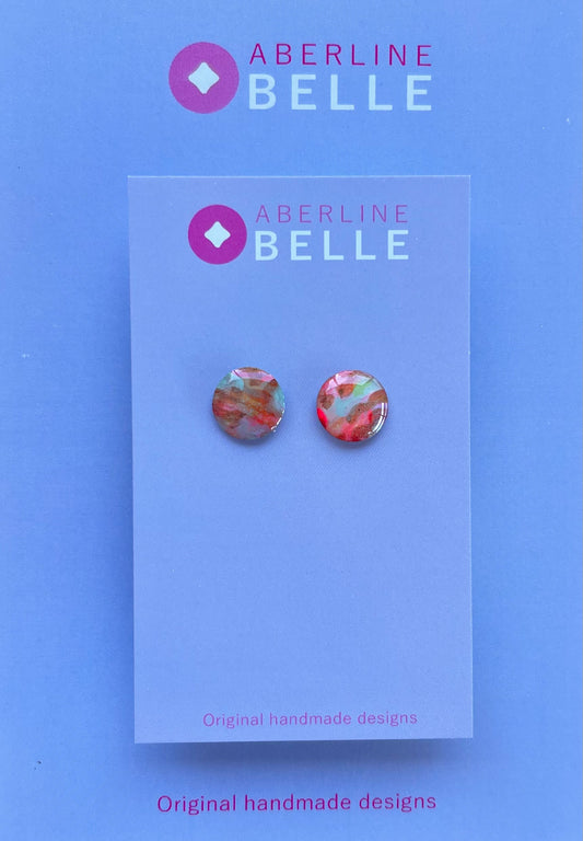 Round Stud // Belle // Flamingo Mirage // 017