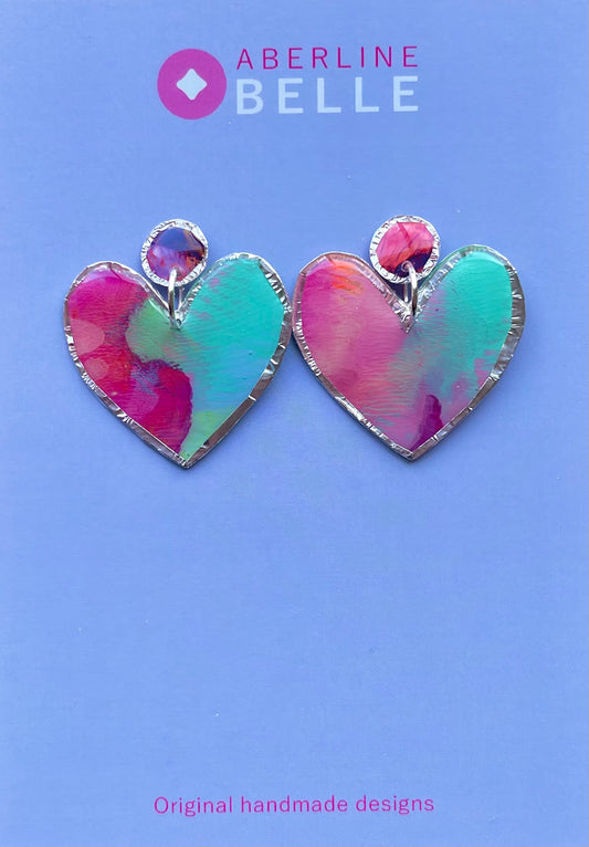Feature Hearts Studs // Silver // 006