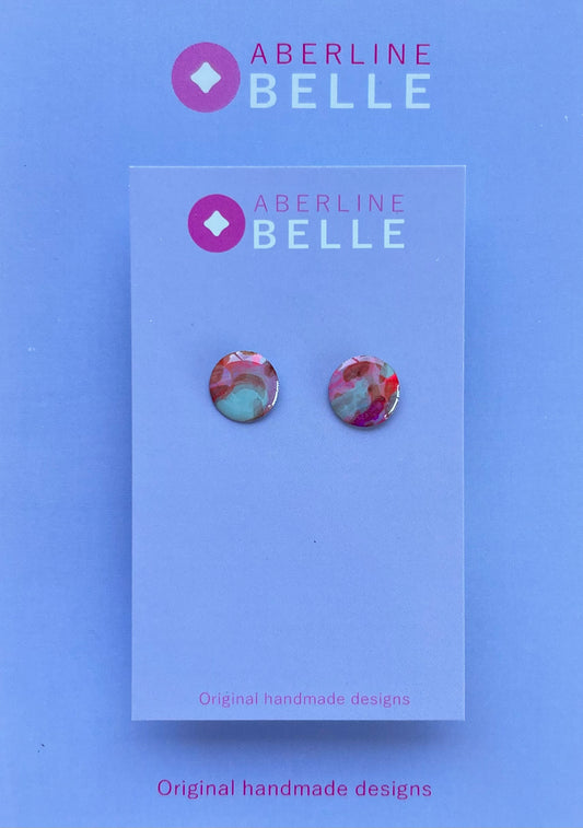 Round Stud // Belle // Flamingo Mirage // 013